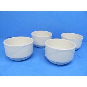 Dudson Olympus White Dessert Sauce Bowl Bundle Of 4